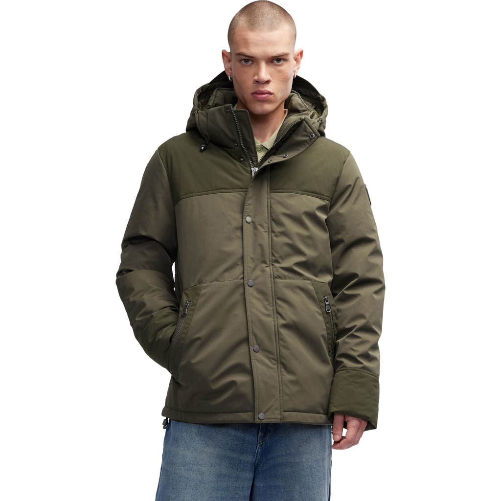 Pajar Wiyot Mixed Media Lightweight Jacket In Green