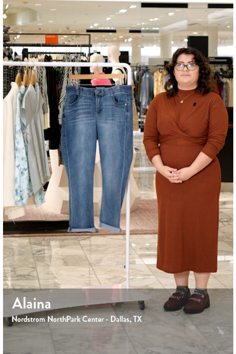 'Ab'Solution Distressed Girlfriend Jeans (Nordstrom Exclusive) video