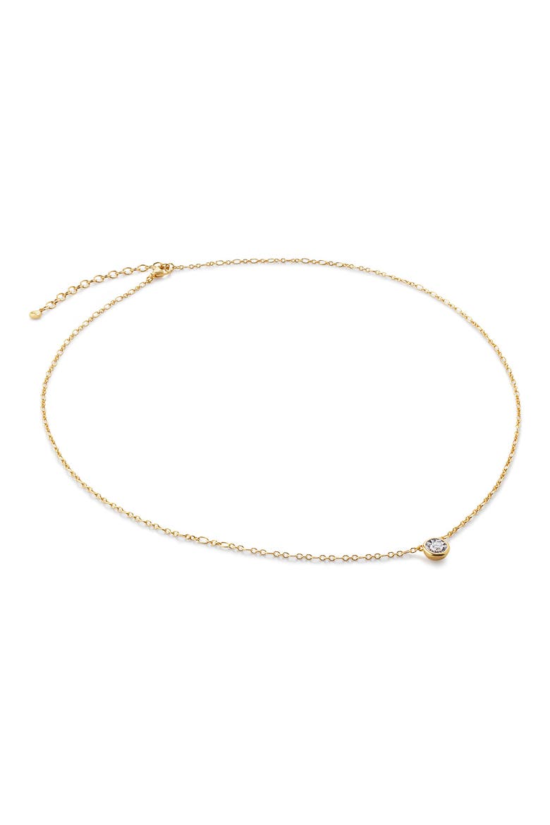 Lab Grown Diamond Pendant Necklace, Main, color, 18K GOLD VERMEIL