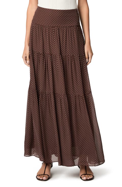 Somi Tiered Polka Dot Maxi Skirt