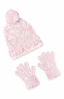 Kids' 2-Piece Chenille Beanie & Gloves Set