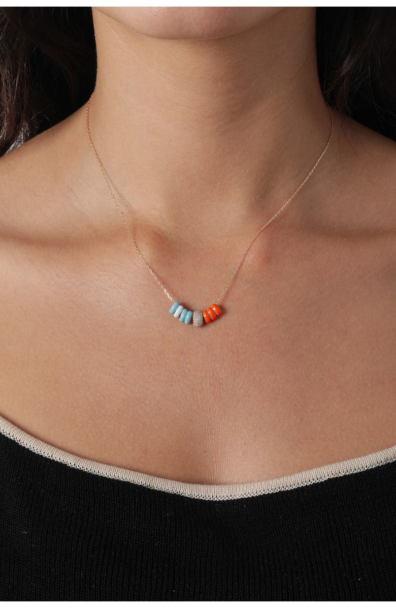 Adina Reyter Enamel & Diamond Charm Necklace, Alternate, color, 