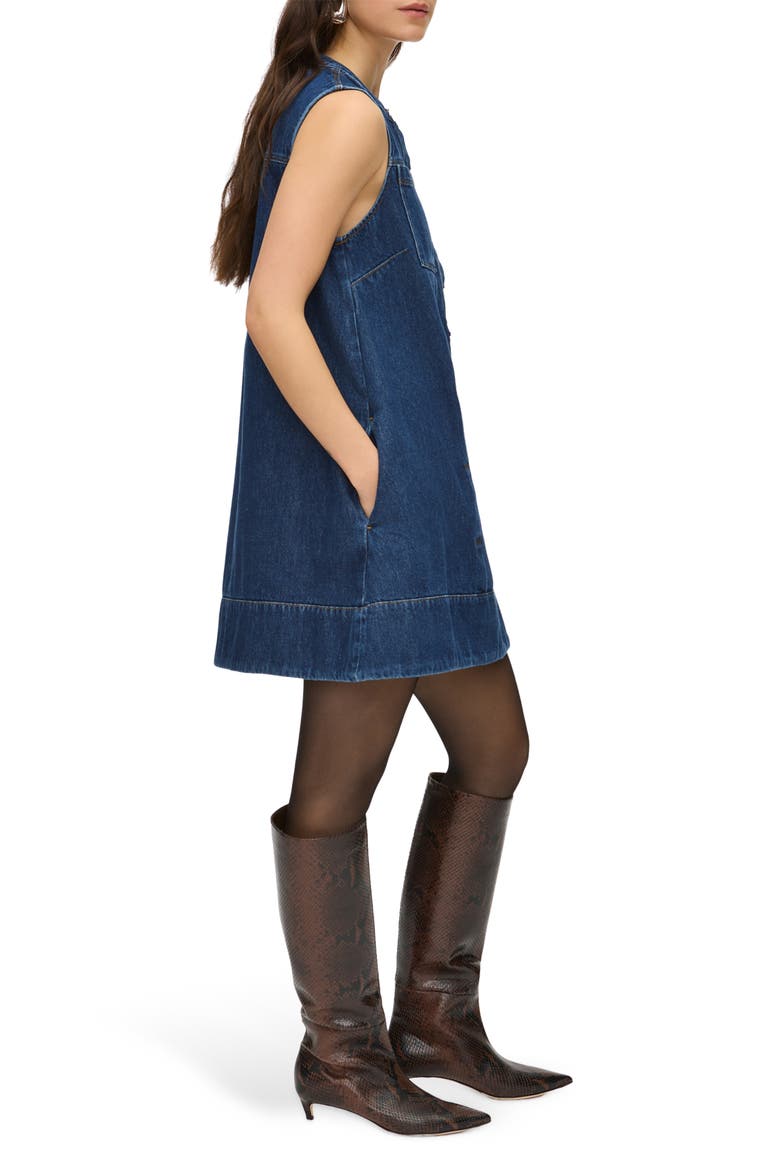 Rory Sleeveless Denim Shift Dress, Alternate, color, OCEAN BLUE