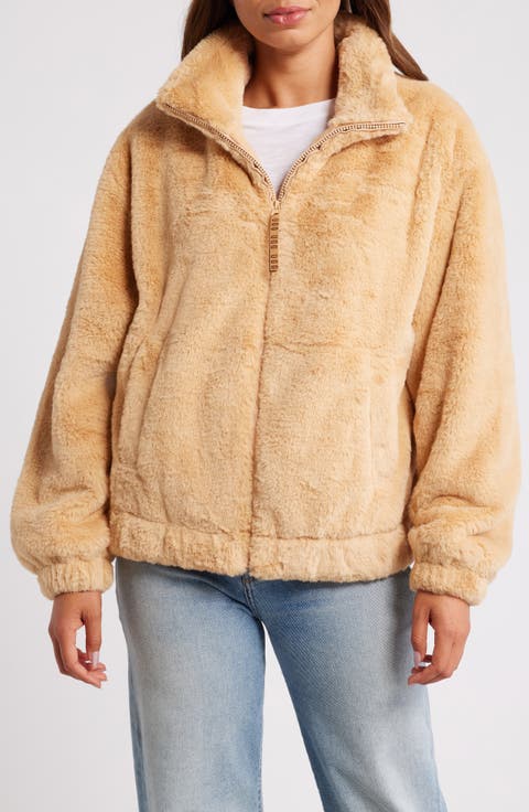 Faux Fur Jacket (Regular & Plus)