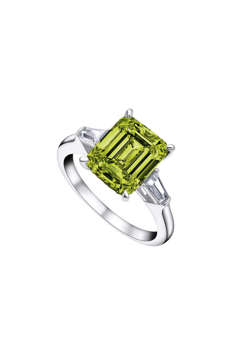 Donatello Gian Peridot Emerald Cut Engagement Ring, Main, color,