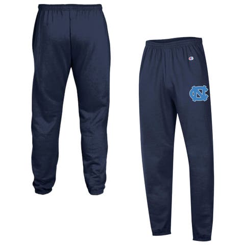 Men's Champion  Navy North Carolina Tar Heels Powerblend Banded Fleece Sweatpants