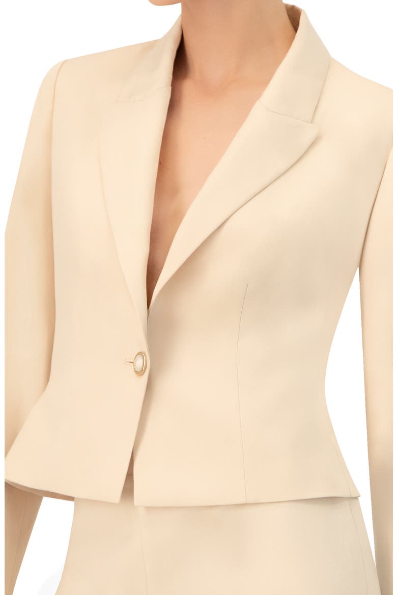Tailored Single-Button Blazer, Alternate, color, Sand