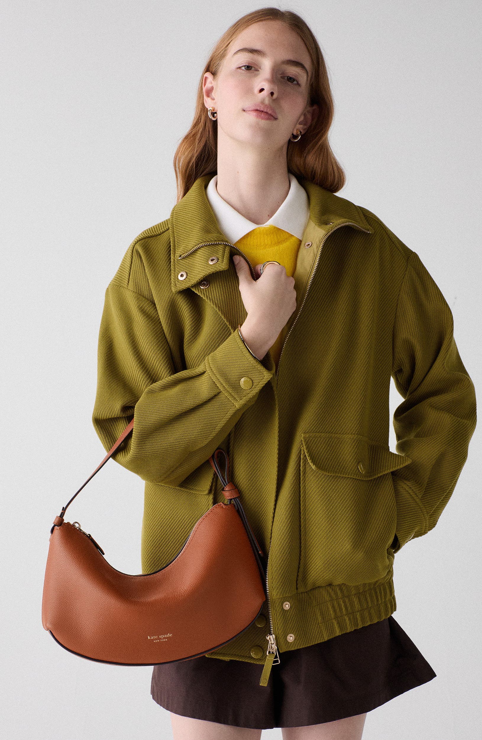 loop pebble leather shoulder bag, Alternate, color, SOUTHWEST DESERT