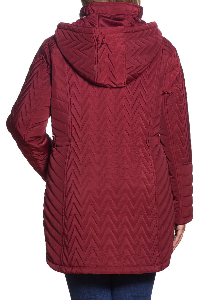 Chevron Quilt Jacket, Alternate, color, MERLOT