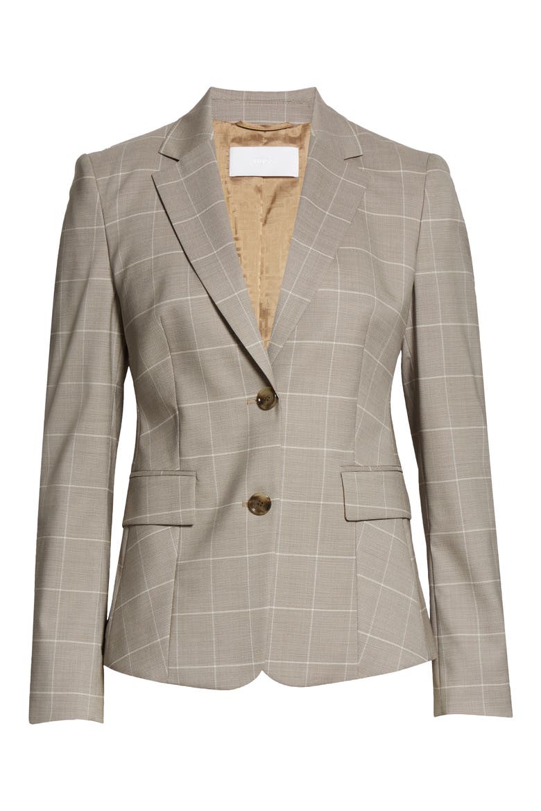 Jabielle Wool & Silk Suit Jacket, Alternate, color, SAND FANTASY
