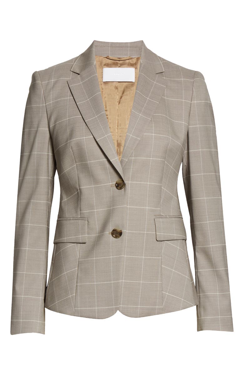 BOSS Jabielle Wool & Silk Suit Jacket, Alternate, color,
