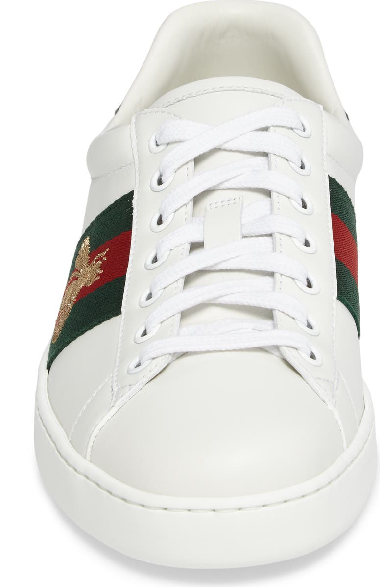 Gucci New Ace Sneaker, Alternate, color, Bianco Multi Leather