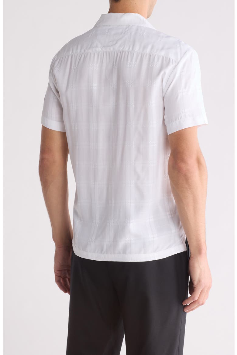 Dobby Short Sleeve Shirt, Alternate, color, WHITE