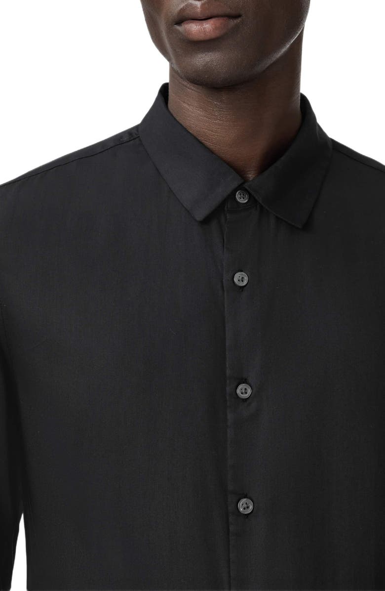 John Varvatos Ross Button-Up Shirt, Alternate, color, Black