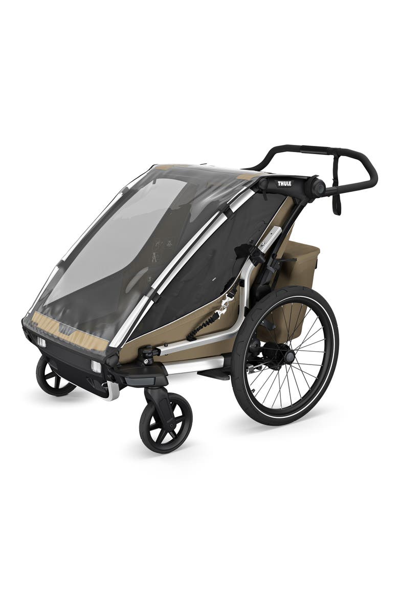 Chariot Cross 2 Single Cycle Trailer/Stroller, Alternate, color, FADED KHAKI