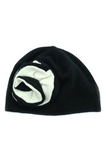 Portolano Dorset Rosette Beanie In Black