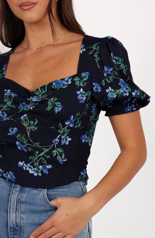 Petal And Pup Petal & Pup Noel Floral Top In Blue