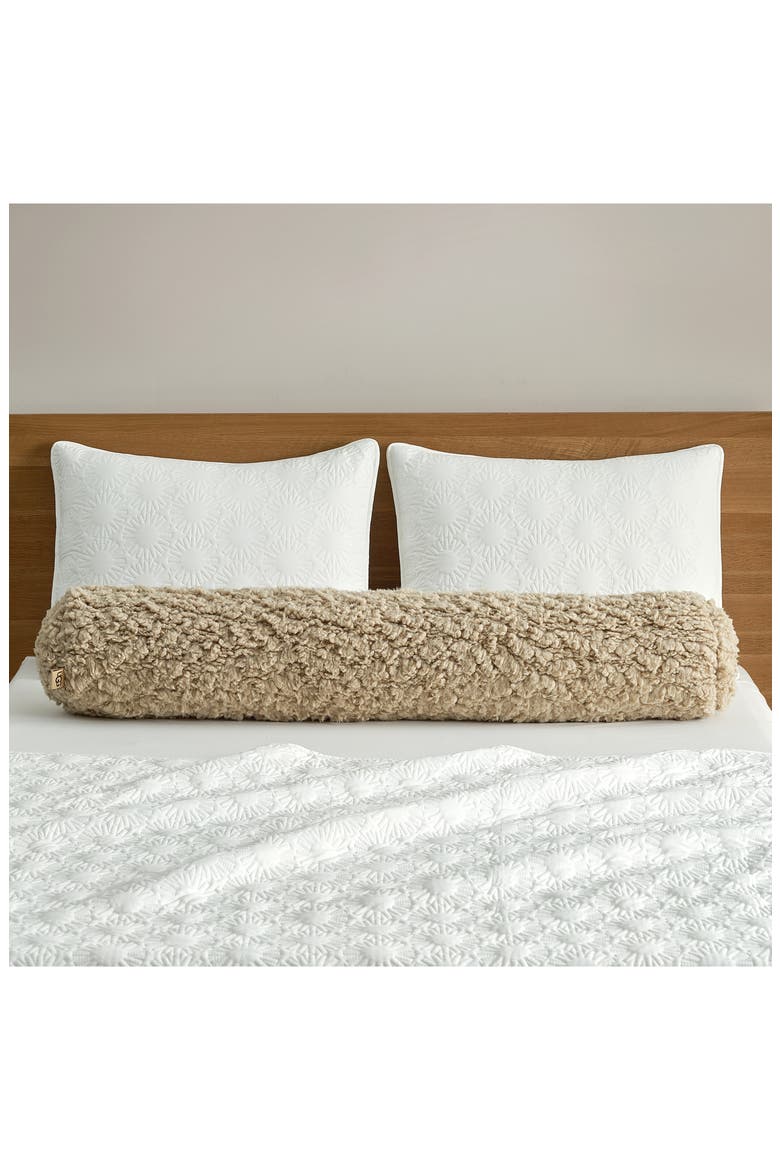 Shira Fleece Accent Pillow, Alternate, color, MUSTARD SEED