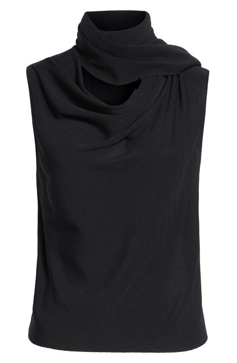 Tommy Scarf Neck Knit Top