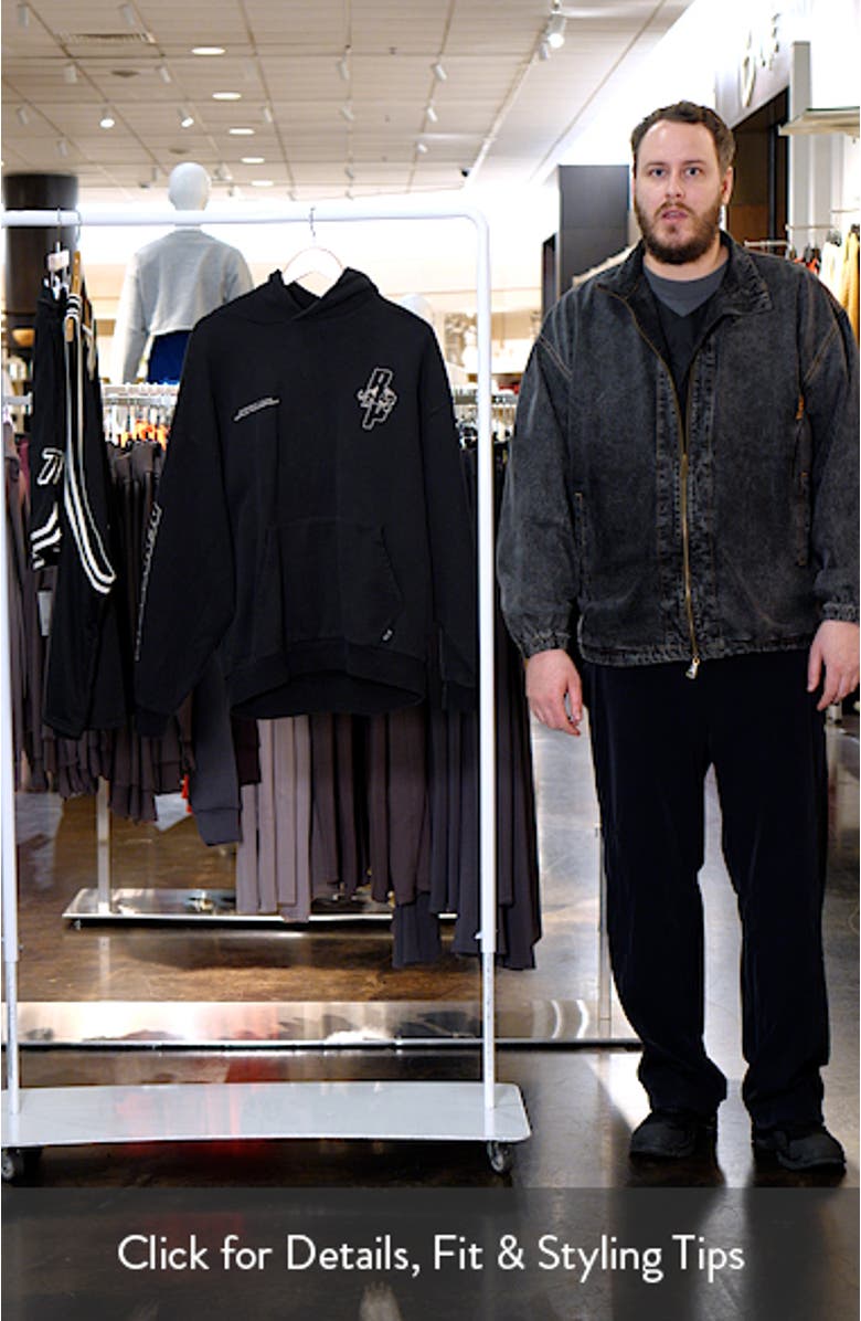 x Represent Embroidered Cotton Graphic Hoodie, sales video thumbnail