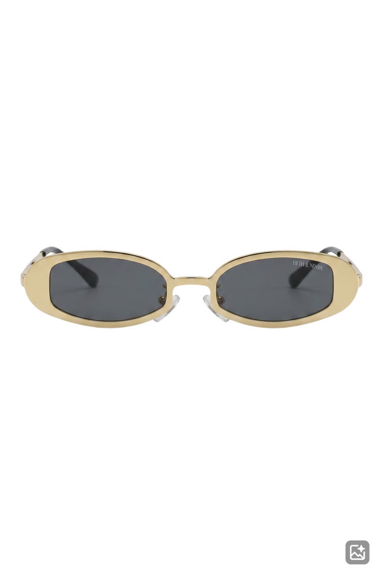 Sable 51mm Oval Sunglasses, Main, color, GOLD/ BLACK