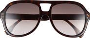 Fendi Five Sisters 56mm Aviator Sunglasses