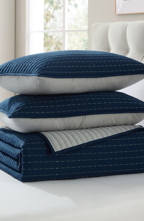 Pickstitch 3-Piece King Quilt Set