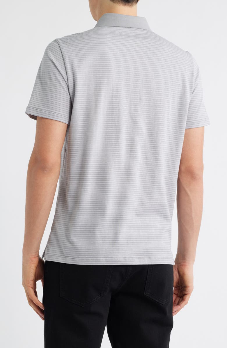 Robert Barakett Maltese Stripe Polo, Alternate, color, Grey