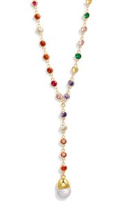 VIDAKUSH Rainbow Drop Y-Necklace