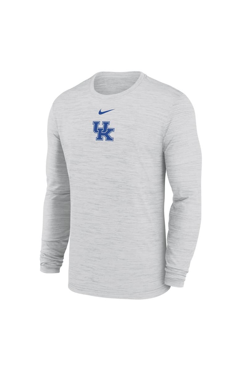Nike Men's Nike White Kentucky Wildcats 2025 Sideline Velocity Performance Long Sleeve T-Shirt, Alternate, color, 