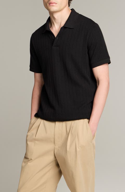 Drop Needle Stripe Pima Cotton Polo
