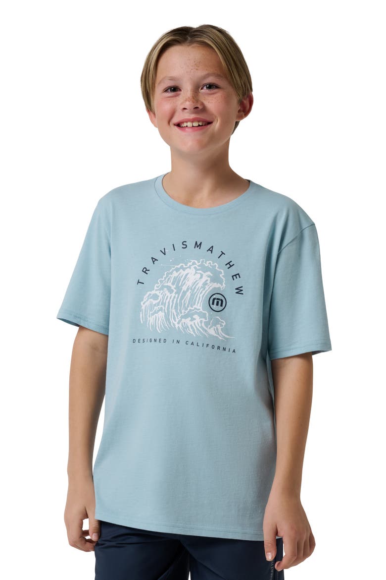 Kids' Surf City Graphic T-Shirt, Alternate, color, FORGET ME NOT