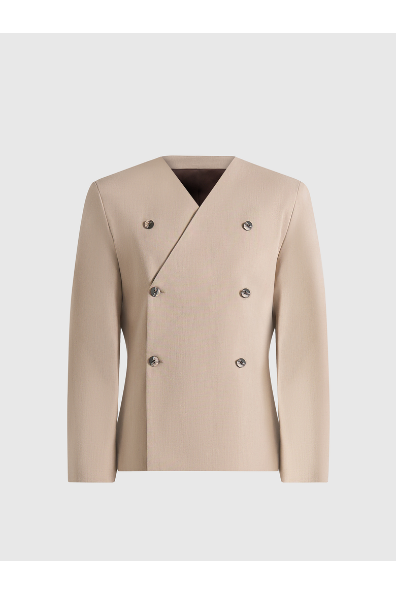 Timeo Tailored Wrap Blazer, Alternate, color, Beige