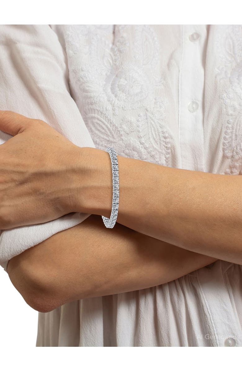 Bliss Diamond 10Ct Diamond Tennis Bracelet 14k White Gold Lab Grown 7", Alternate, color, 