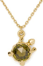 Kate Spade New York secret garden turtle pendant necklace