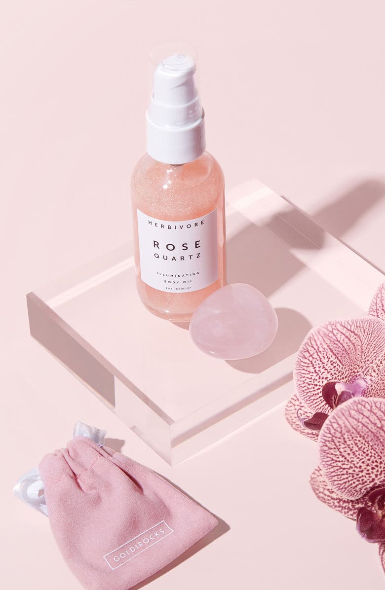 Herbivore Botanicals x Goldirocks Rose Quartz Ritual Set, Alternate, color, 