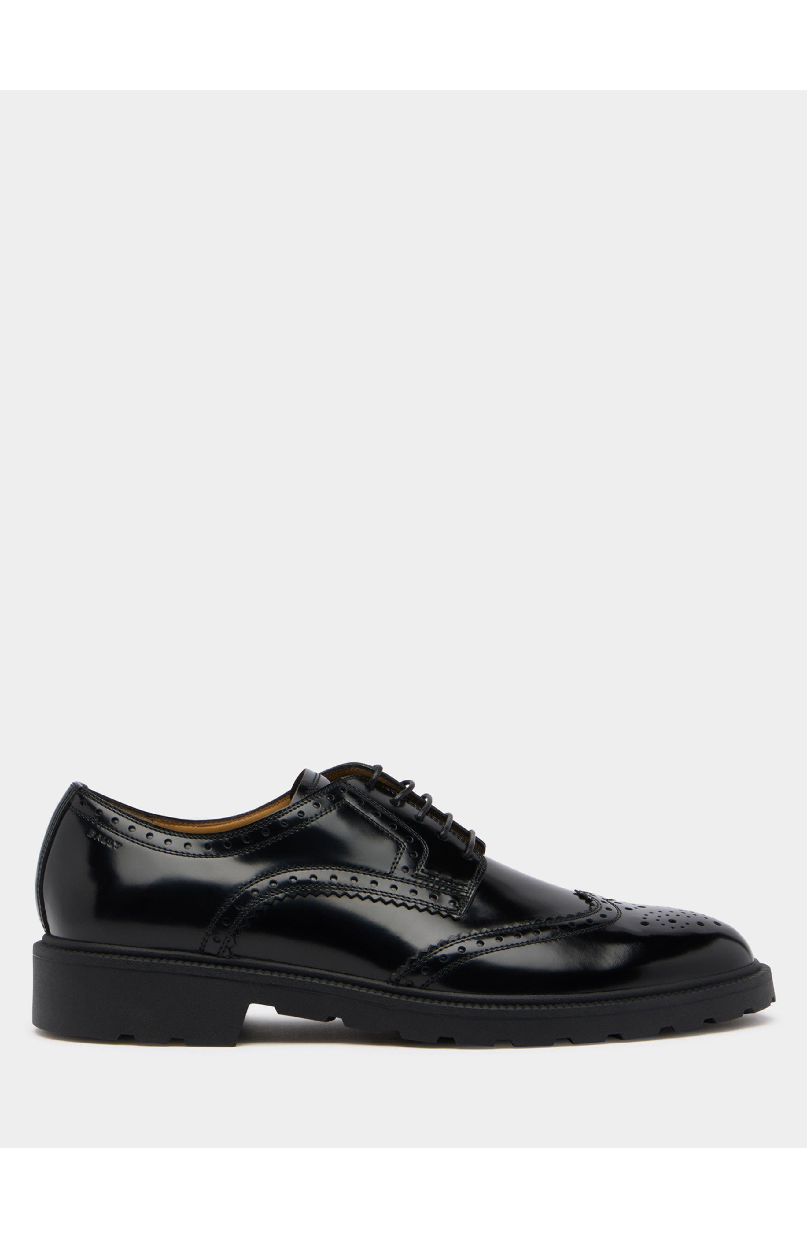 Bally Eduard Derby in Leather, Main, color, Black