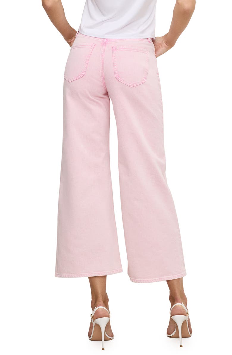 Good American Good Waist Crop Palazzo Jeans, Alternate, color, Mineralrosequartz001