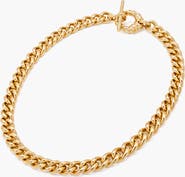 YOJ Coral Curb Chain Necklace in Gold