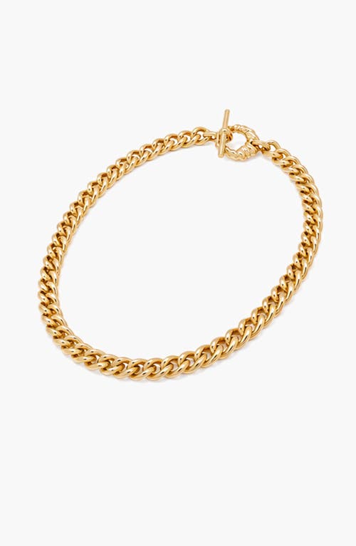 Yoj Coral Curb Chain Necklace In Gold