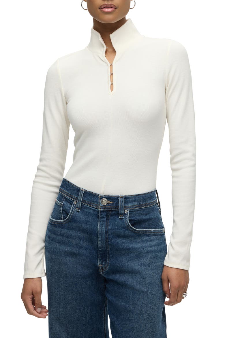 Long Sleeve Bodysuit, Main, color, ECRU