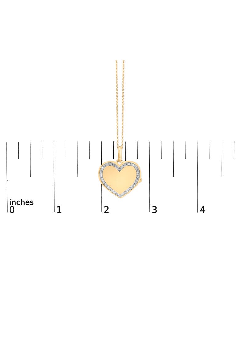 Gold Vermeil 1/10 Cttw Diamond Heart Locket Pendant Necklace, Alternate, color, Silver