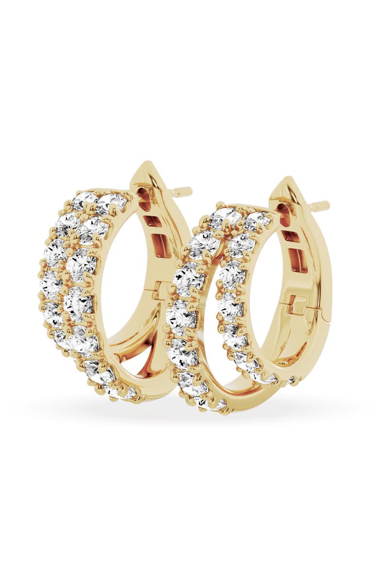 Jennifer Fisher 18K Gold Lab Created Diamond Dual J Hoop Earrings - 3.74 ctw, Main, color, 18K Yellow Gold