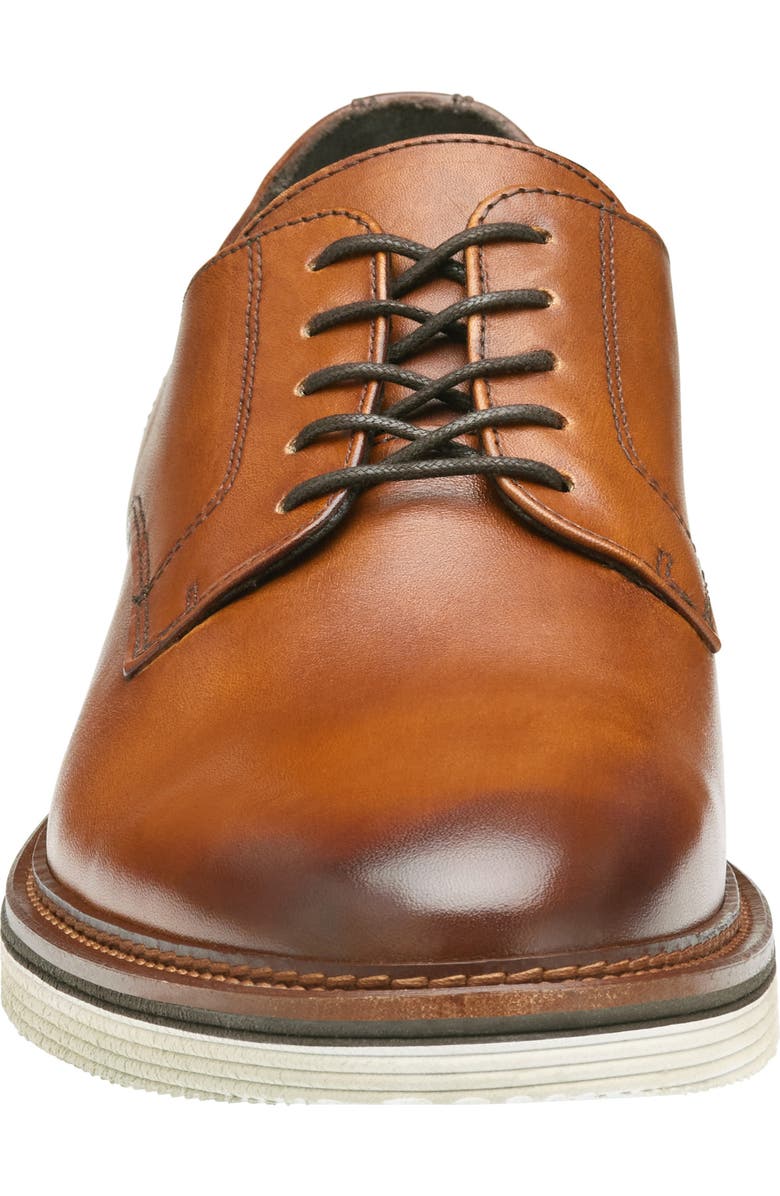 Johnston & Murphy Jenson Plain Toe Derby, Alternate, color, Tan European Calfskin