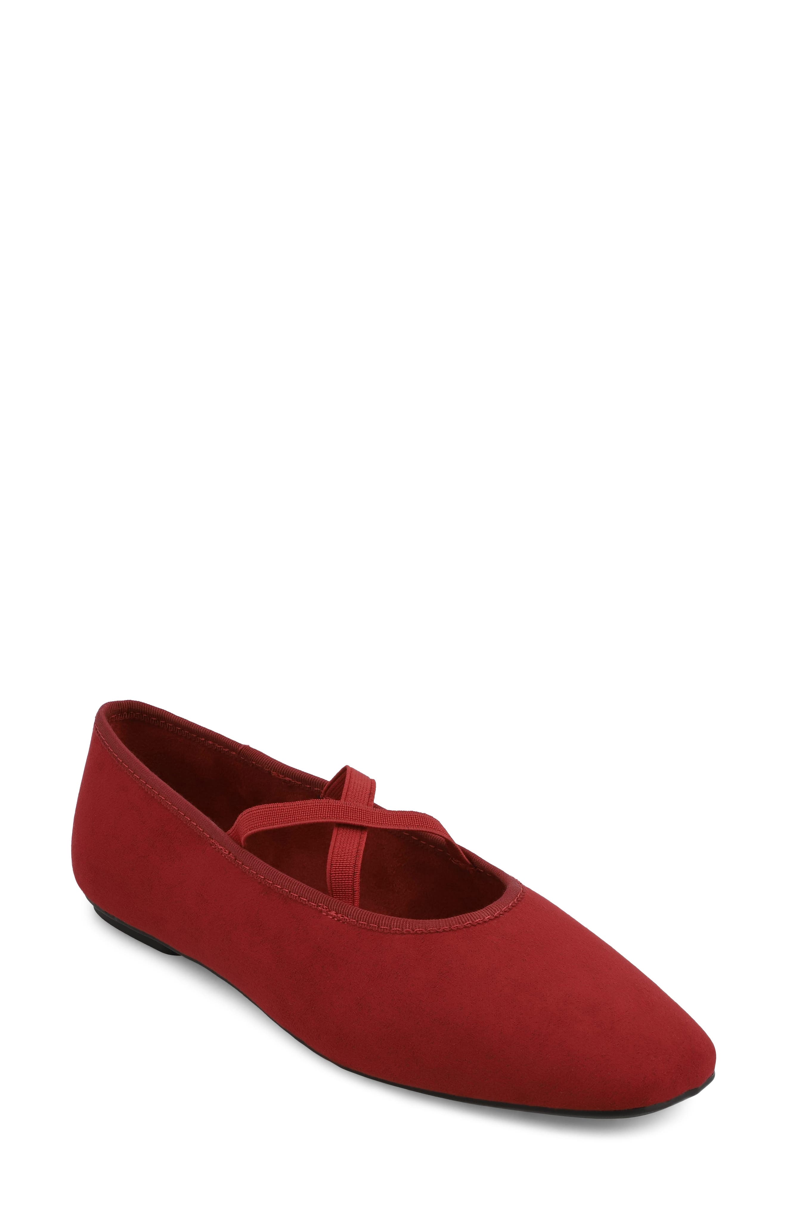 Tori Ballet Flat, Main, color, RED