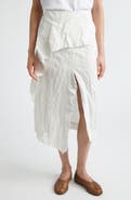 Proenza Schouler Hansly Crinkle Cotton Blend Midi Skirt