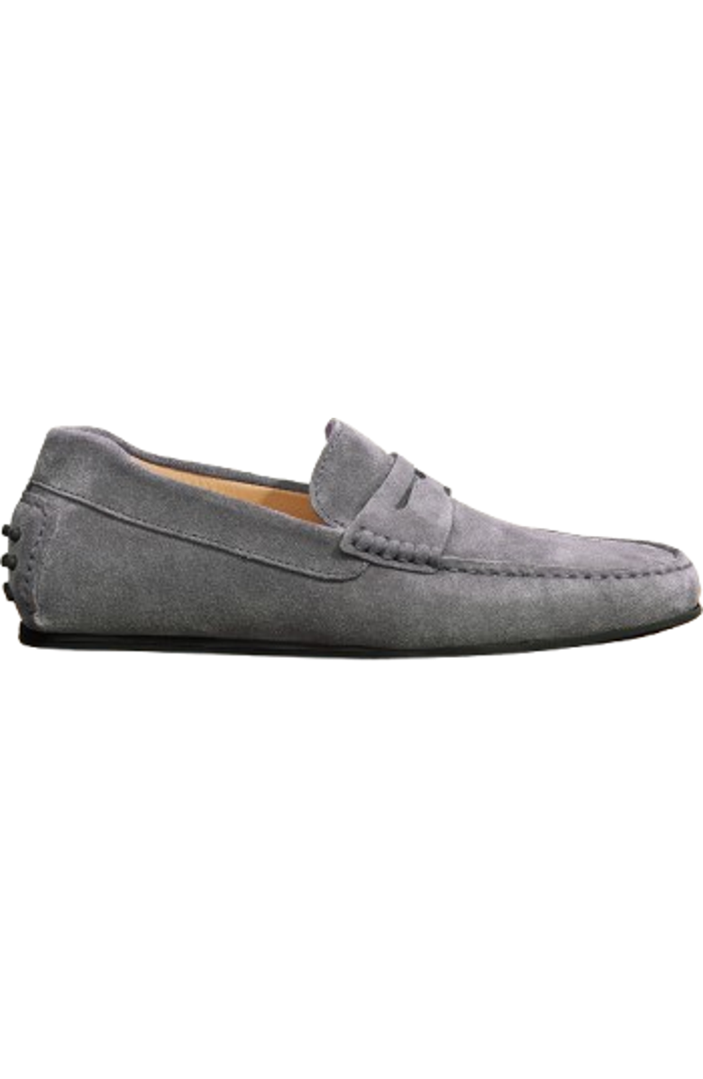 Jack Erwin Decker Suede Casual Driving Loafer, Main, color, Ash Gray Suede