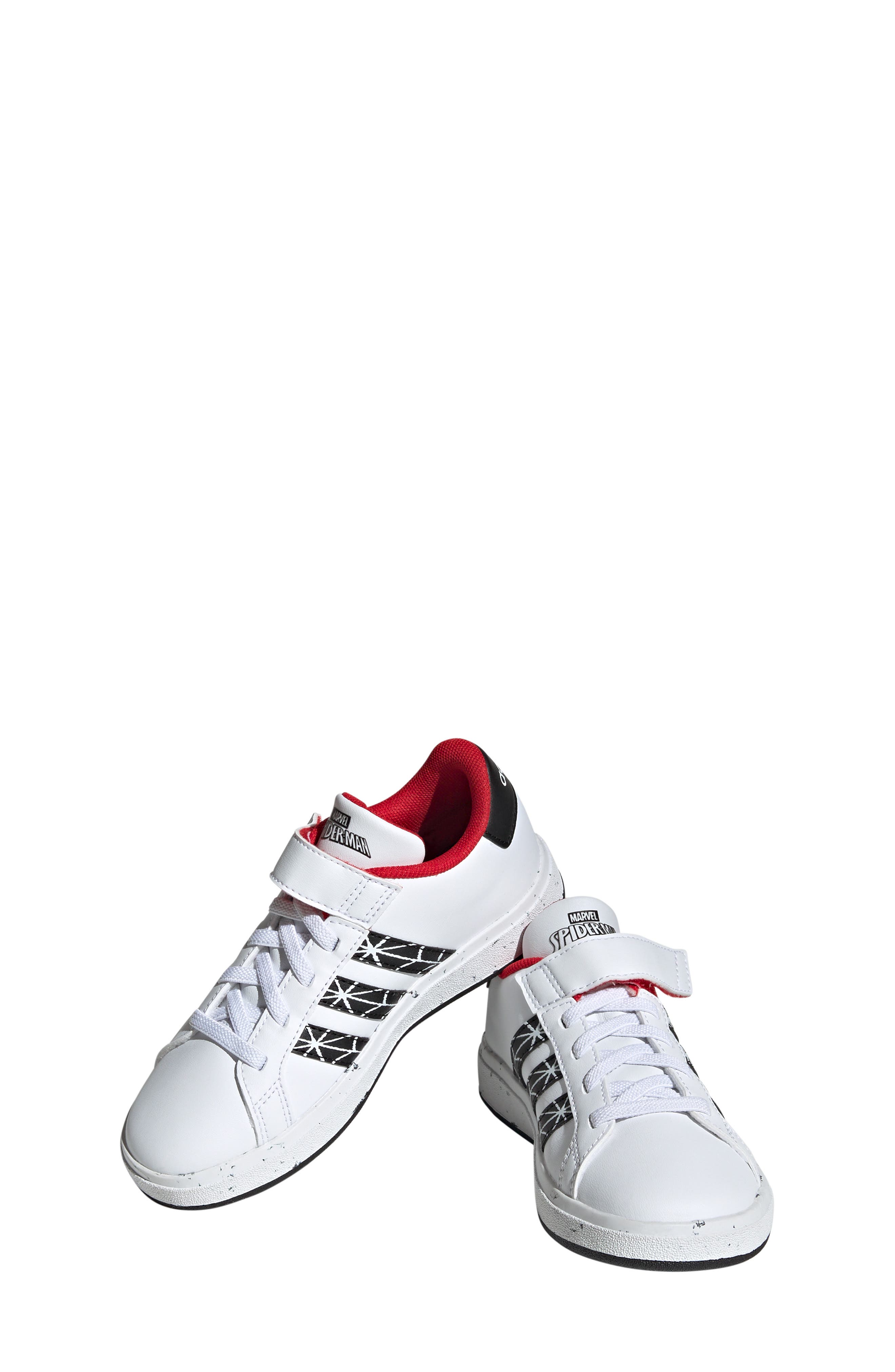 adidas x Marvel Spider-Man Kids' Grand Court Tennis Shoe, Main, color, 