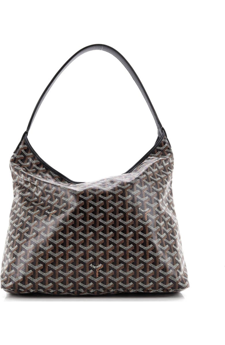 Pre-Owned Goyard Boheme Hobo Printed Coated Canvas, Alternate, color, Black