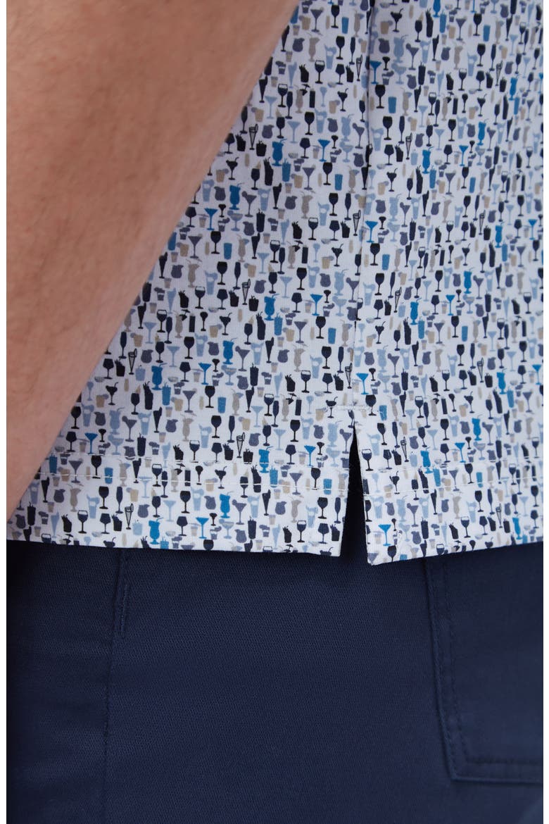 Victor OoohCotton® Cocktail Print Polo, Alternate, color, COBALT